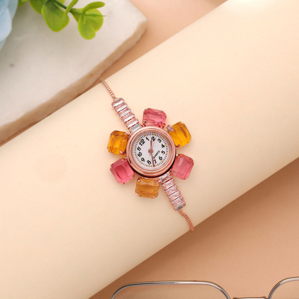 Rose Gold Plated Watch For Girls & Women with Modern Style