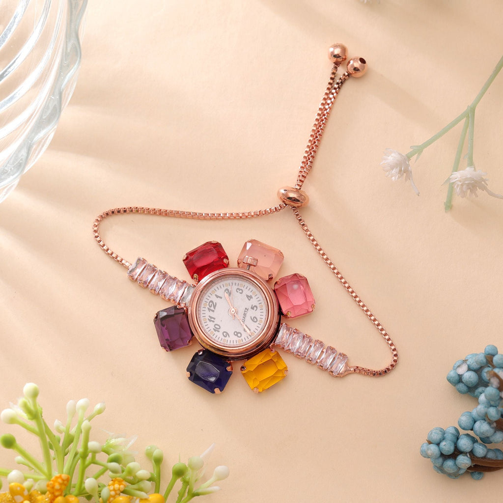 Rose Gold Plated Watch For Girls & Women with Chic Design