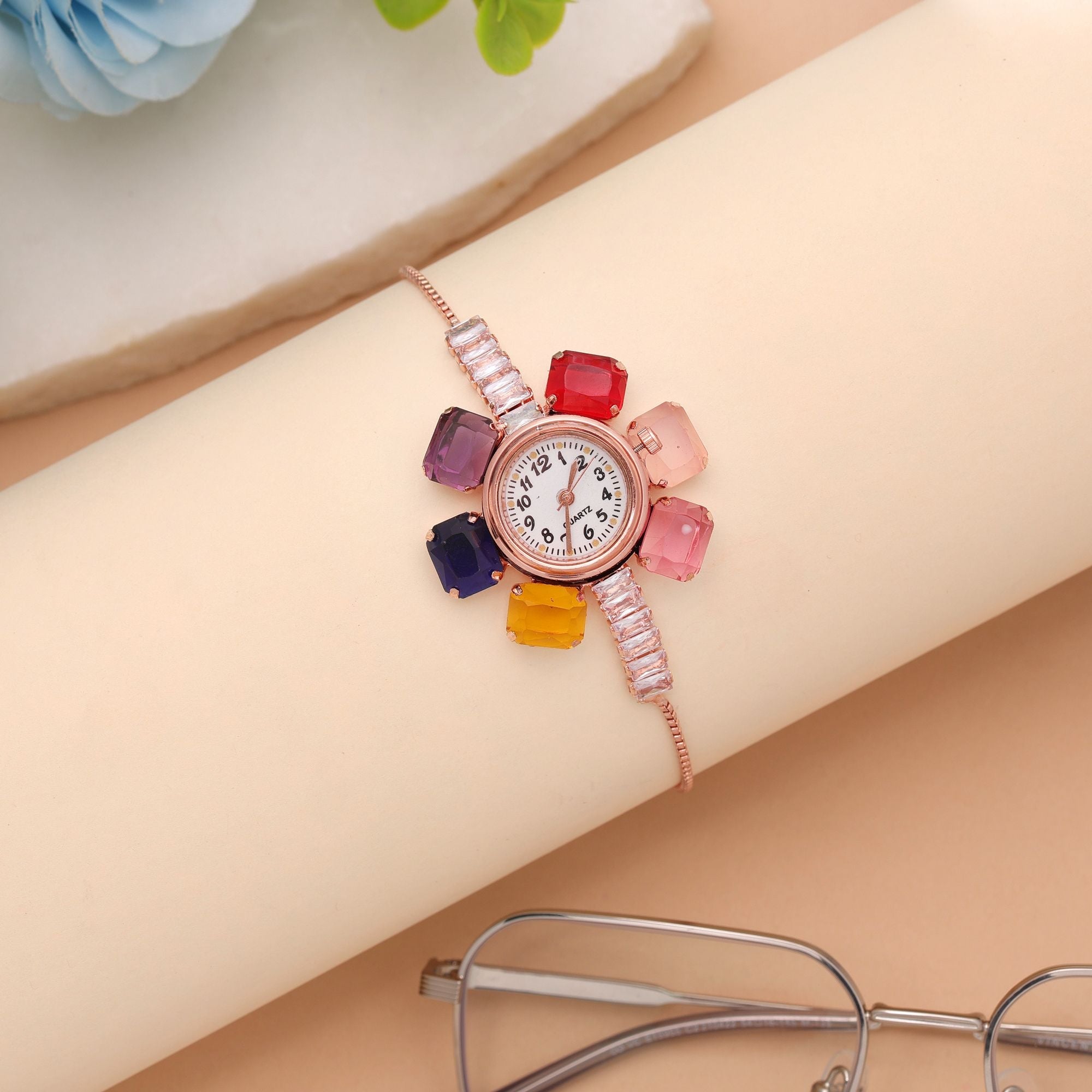 Rose Gold Plated Watch For Girls & Women with Chic Design