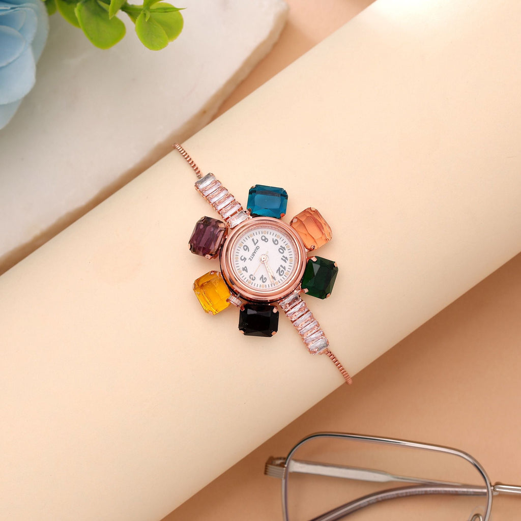 Rose Gold Plated Watch For Girls & Women with Trendy Style