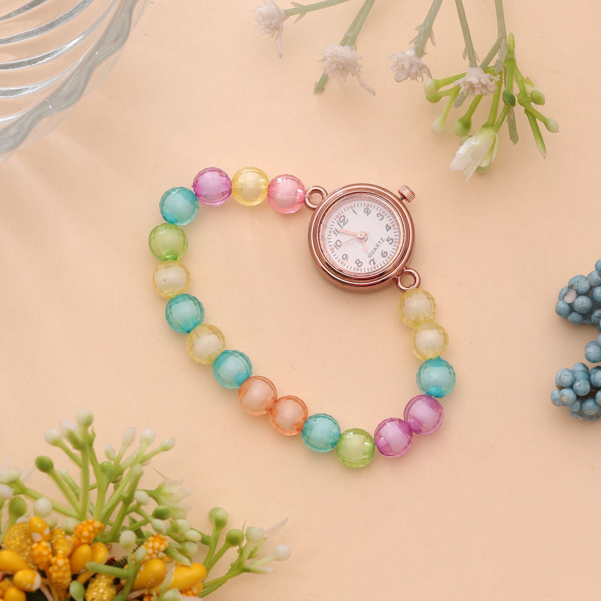 Rose Gold Plated Watch For Girls & Women with Designer Look