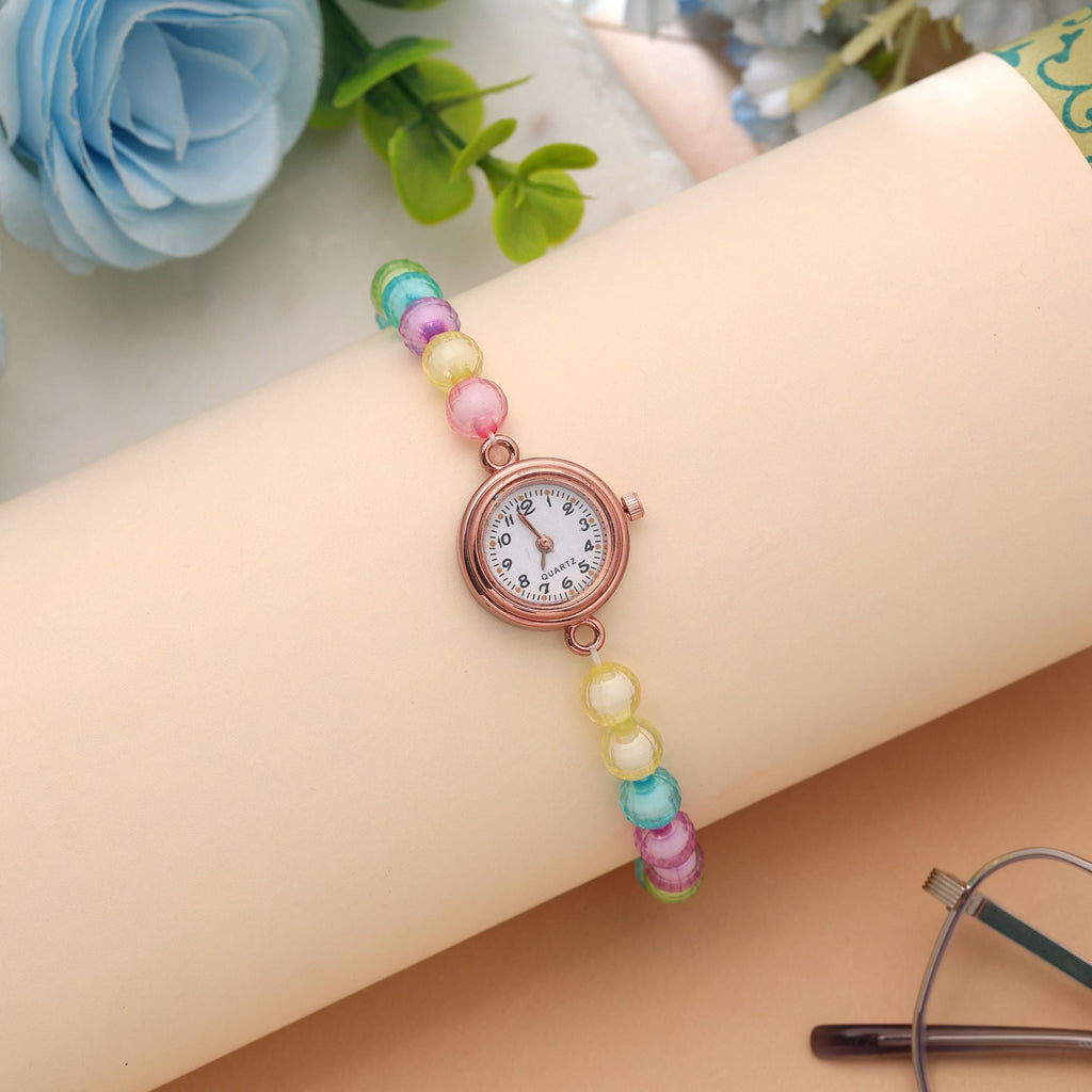 Rose Gold Plated Watch For Girls & Women with Designer Look