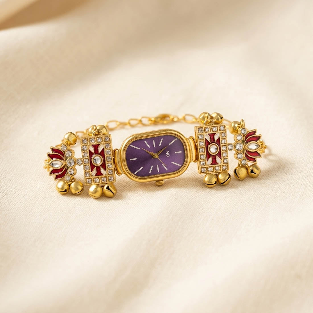 Elegant Rich Maroon Color Leather Strap Fashion Wristwatch For Girls & Women