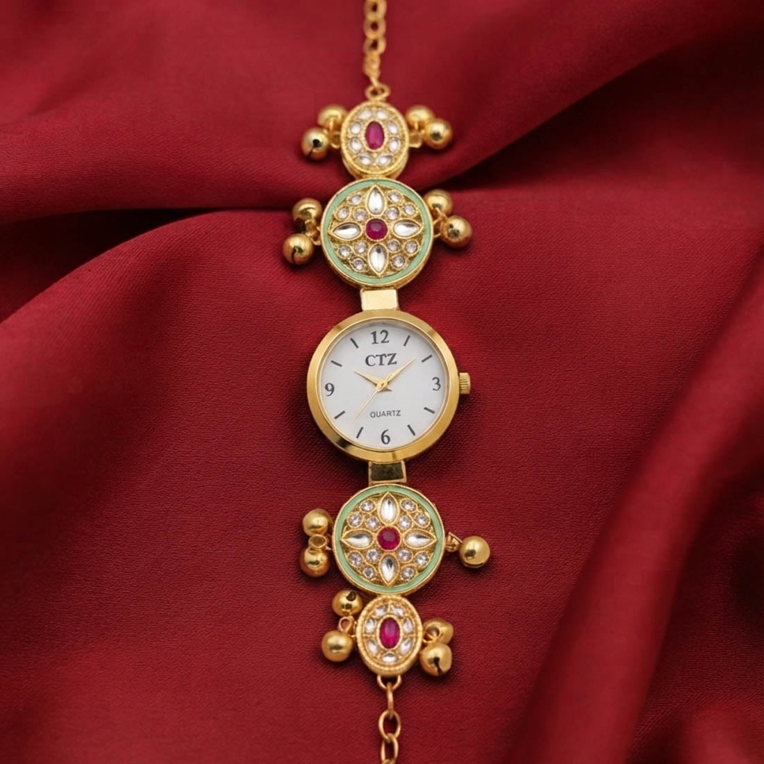 Graceful Powder Pink Color Designer Dial Fashion Watch For Girls & Women